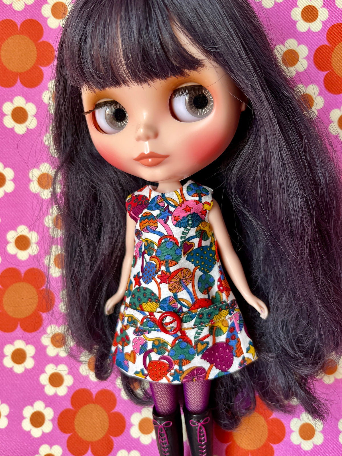 Psychedelic Mushroom Mod Cilla Shift dress