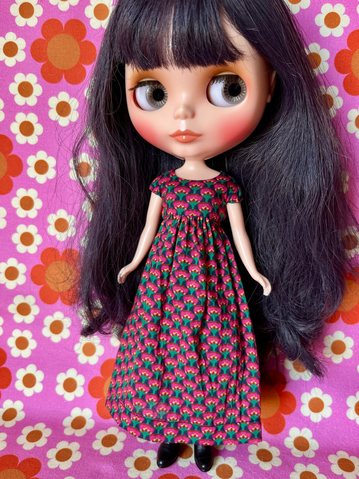 Goth Austen Liberty Regency Dress for Blythe Doll Ditsy Deco