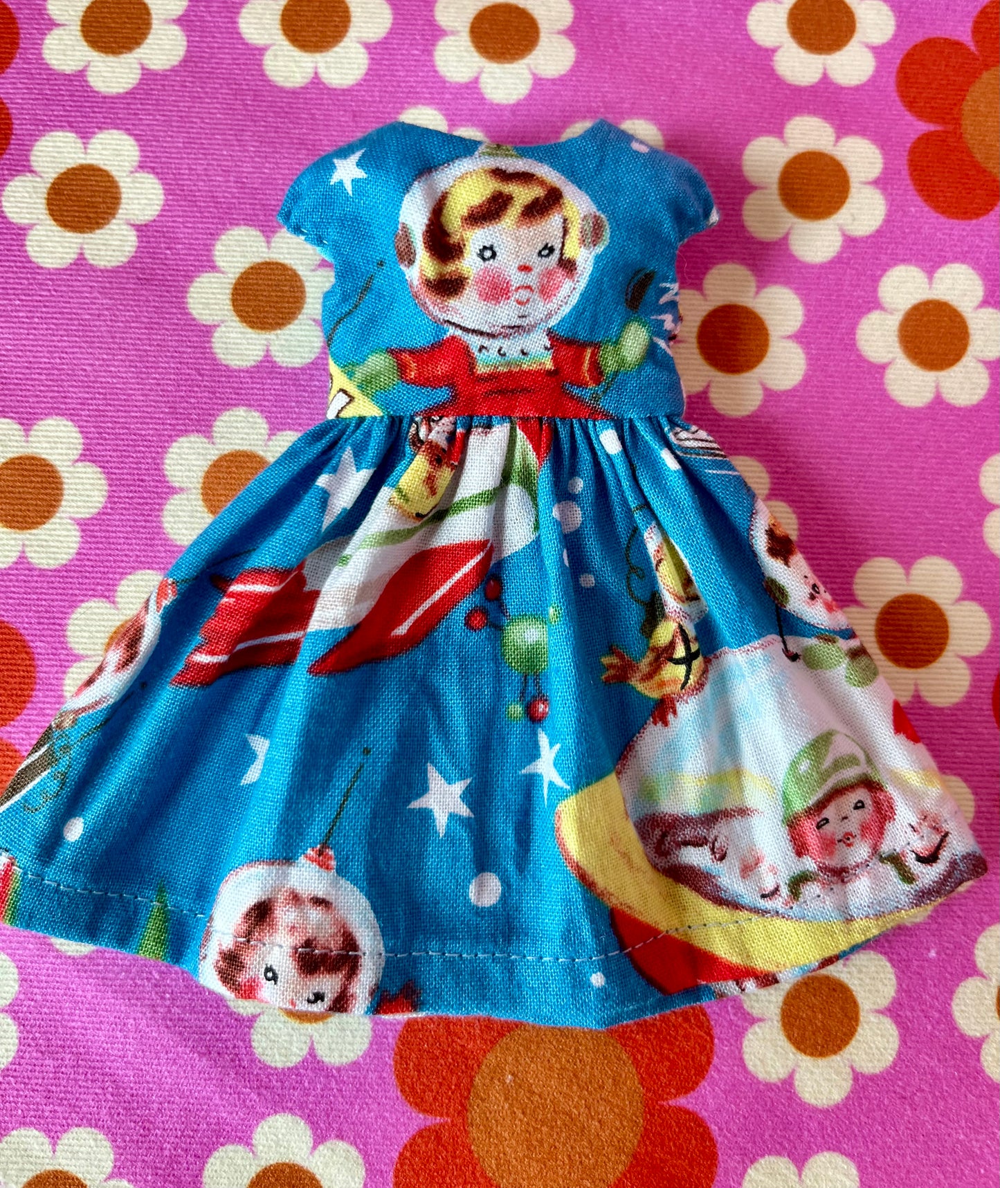Rocket Rascals Summer Cap Sleeve Dress for Blythe Doll