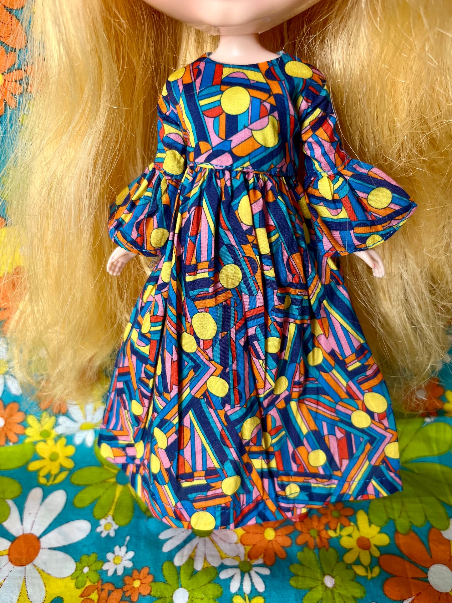 Liberty Beatles Blue Meanie Psychedelic Dress