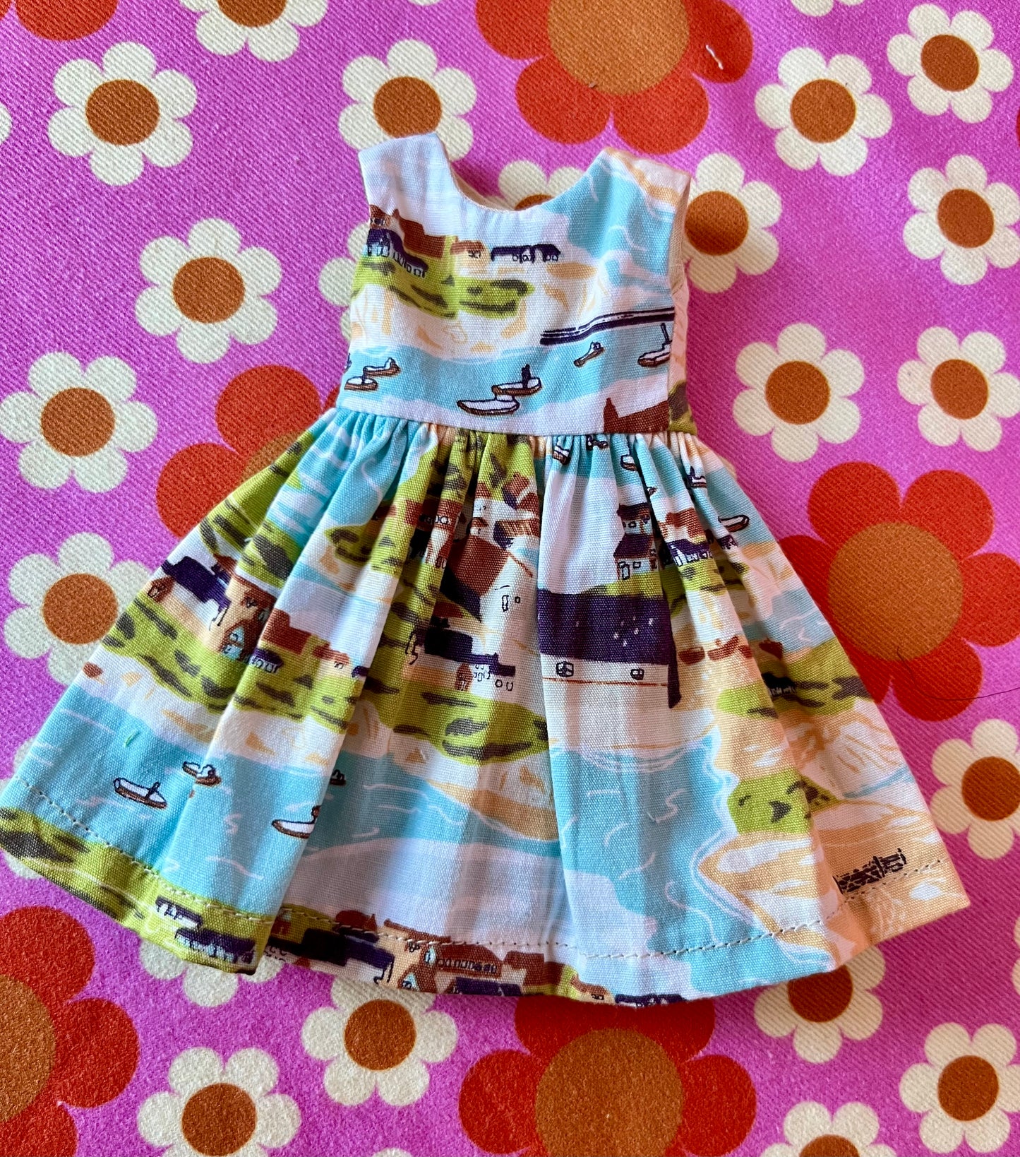 Seaside Coast Summer Simple Sleeveless Dress for Blythe