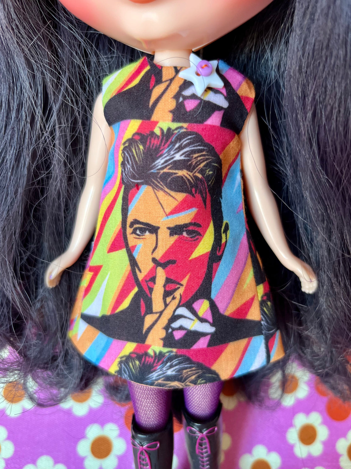 Bowie Print Mod Cilla Shift dress