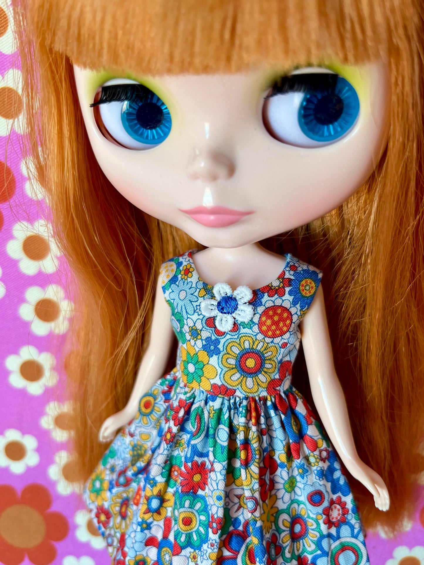Carnaby Daisy Summer Simple Sleeveless Dress for Blythe